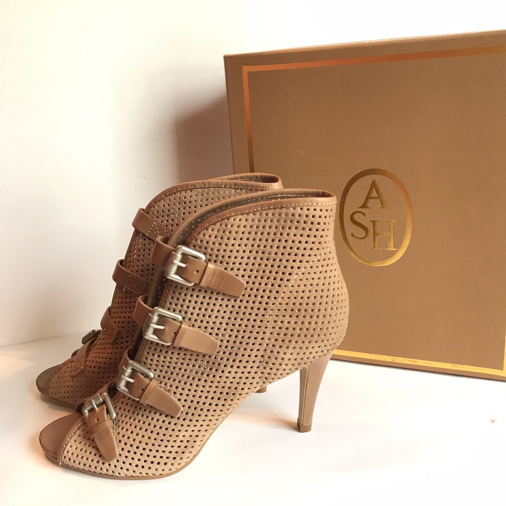 ASH Fiona Suede open toe Booties NEW in Box! 40